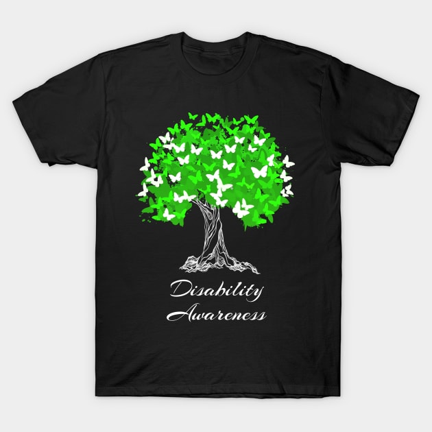 Disability Awareness Butterfly Support T-Shirt by MerchAndrey